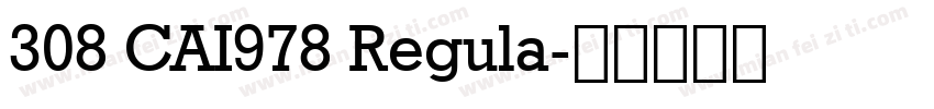 308 CAI978 Regula字体转换
